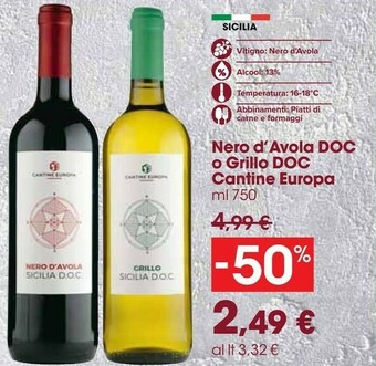 Cantinè Europa Nero D'avola Doc
