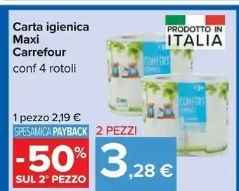 Carrefour Carrefour Carta Igienica Maxi offerta