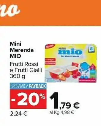 Carrefour Nestle Mini Merenda Frutti Rossi offerta