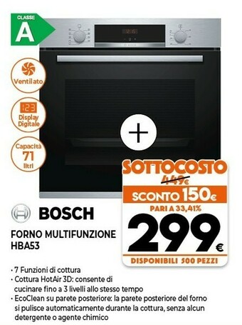 Expert Bosch Forno Multifunzione HBA53 offerta