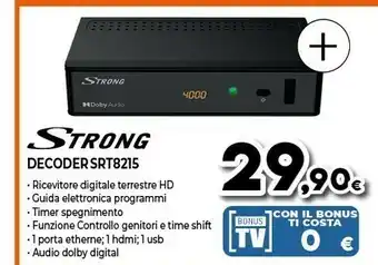 Expert Strong Decoder SRT 8215 offerta