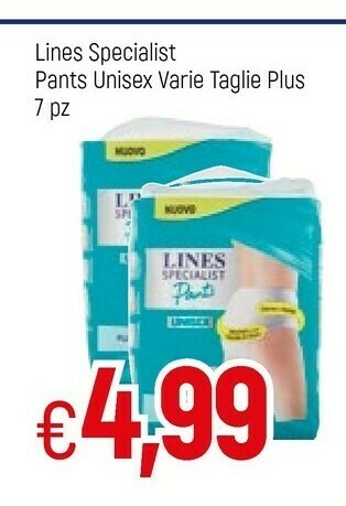 Famila Lines Specialist Pants Unisex Varie Taglie Plus offerta