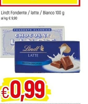 Famila Lindt Fondente Classico 100 G(ml) offerta