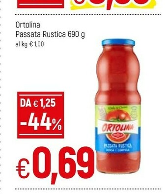 Famila Rodolfi Ortolina Passata Rustica 690 G offerta