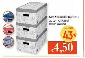 Galassia Set 3 Scatole Cartone Automontanti offerta