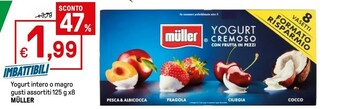 Iper La Grande Muller Müller - Yogurt Con Frutta In Pezzi Pesca & Albicocca, Fragola, Ciliegia, Cocco 1000 G(ml) offerta