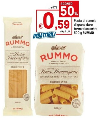 Iper La Grande Rummo Metodo Lenta Lavorazione Tubetti Zita N. 31 500 G(ml) offerta