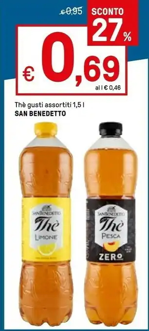 Iper La Grande San Benedetto San Benedetto - Thè Deteinato alla Pesca 1500 g(ml) offerta