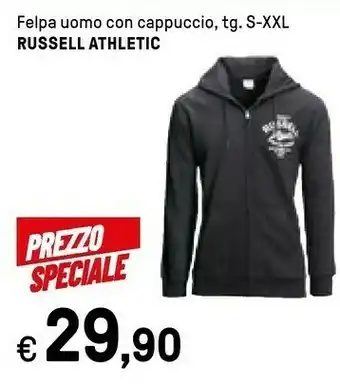 Iper La Grande Russell Athletic Felpa Uomo Con Cappuccio offerta