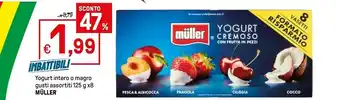 Iper La Grande Muller Müller - Yogurt Con Frutta In Pezzi Pesca & Albicocca, Fragola, Ciliegia, Cocco 1000 G(ml) offerta