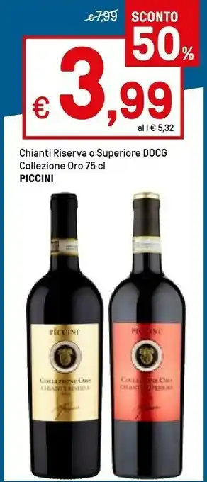 Iper La Grande Piccini Chianti Riserva O Superiore Docg Collezione Oro offerta