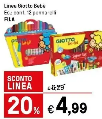 Iper La Grande Fila Giotto 12 Pennarelli offerta