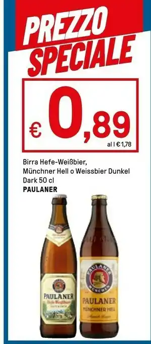 Iper La Grande Paulaner Birra Hefe Weißbier offerta