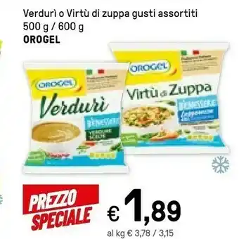 Iper La Grande Orogel Virtù Di Zuppa Montanara 500 G(ml) offerta