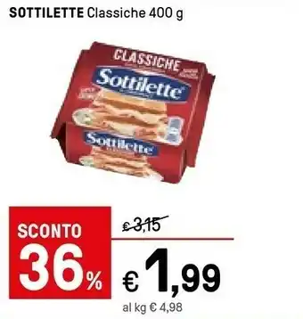 Iper La Grande Mondelez Sottilette Le Originali Classiche 400 G(ml) offerta