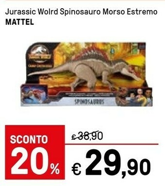 Mattel Jurassic World Spinosauro Morso Estremo