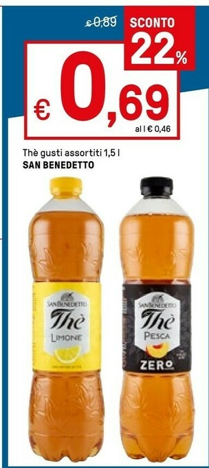 Iper La Grande San Benedetto Thè Al Limone 1500 G(ml) offerta
