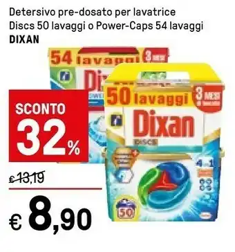 Iper La Grande Dixan Detersivo Pre-dosate Per Lavatrice offerta