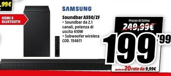 MediaWorld Samsung Soundbar offerta