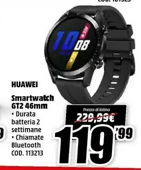 MediaWorld Huawei Smartwatch offerta