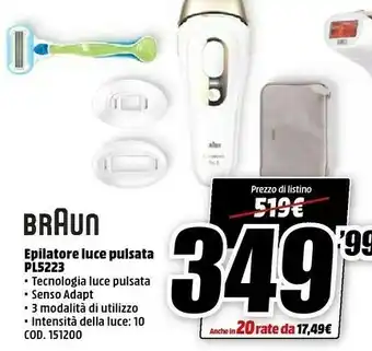 MediaWorld Braun Epilatore offerta