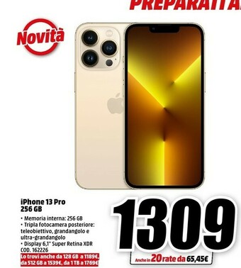 MediaWorld Apple iPhone offerta