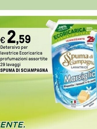 Iper La Grande Spuma Di Sciampagna Detersivo Per Lavatrice offerta