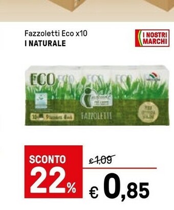 Iper La Grande I Naturale Fazzoletti Eco offerta
