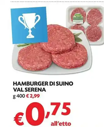 Pam Val Serena Hamburger Di Suino offerta