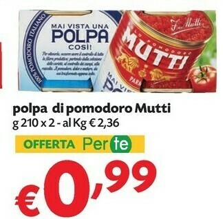 Pam Mutti Polpa Di Pomodoro offerta