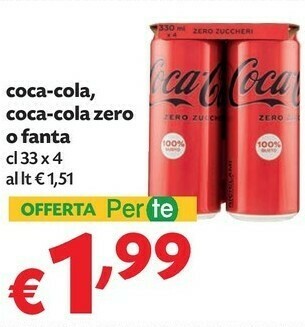 Pam Coca Cola Zero offerta