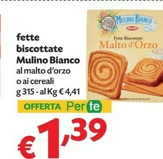 Pam Mulino Bianco Fette biscottate offerta