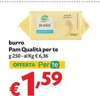 Pam Pam & Panorama - Burro Biologico 250 G(ml) offerta
