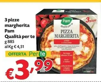 Pam Pam 3 Pizze Margherita offerta