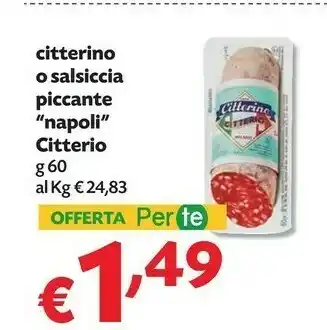 Pam Citterio Citterino Piccante Napoli offerta