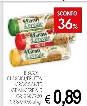 PrestoFresco Gran cereale Biscotti Mulino bianco offerta