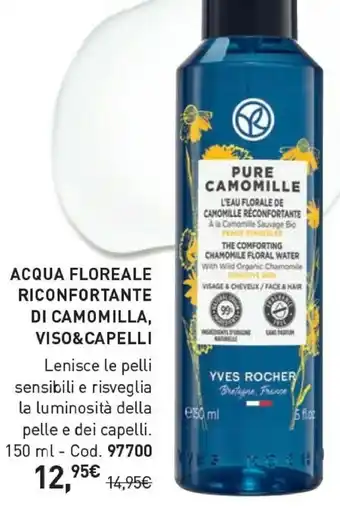 Yves Rocher Viso&capelli Acqua Floreale Riconfortante Di Camomilla offerta