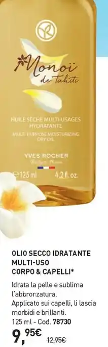 Yves Rocher Olio Secco Idratante Multi-uso Corpo & Capelli offerta