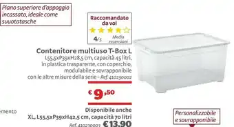 Bricocenter Contenitore Multiuso T-box L offerta