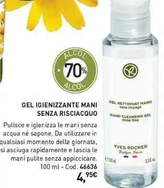 Yves Rocher Yves Rocher Gel Igienizzante Mani Senza Risciacquo offerta