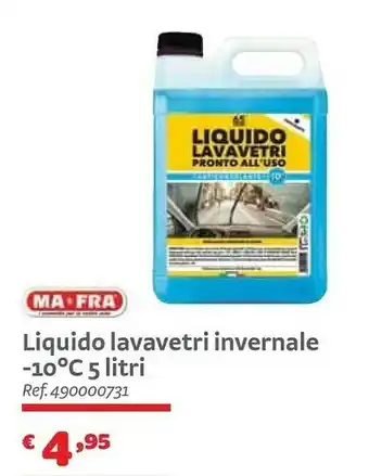 Bricocenter Ma-fra Liquido Lavavetri Invernale -10°C 5 Litri offerta