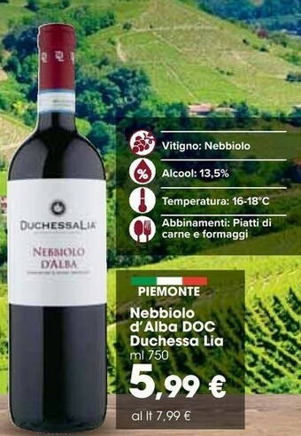 Carrefour Duchessalia Vino rosso offerta