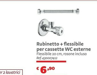 Bricocenter Rubinetto + Flessibile Per Cassette Wc Esterne offerta