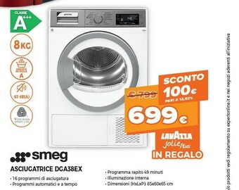 Expert Smeg Asciugatrice DGA38EX offerta