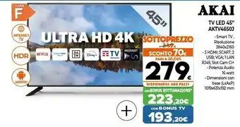 Expert Akai Tv Led AKTV4650J offerta