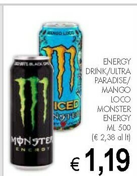 Crai Monster Energy drink offerta