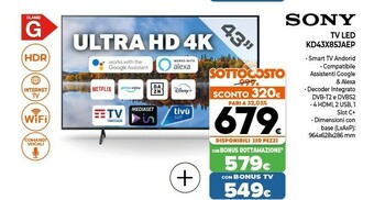 Expert Sony KD43X85JAEP offerta