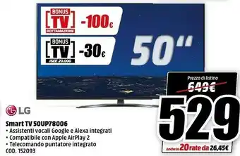 MediaWorld Apple Samsung Tv offerta
