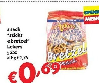 Pam Lekers Snack Sticks E Bretzel offerta