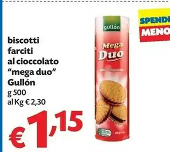 Pam Gullon Biscotti Farciti Al Cioccolato Mega Duo offerta